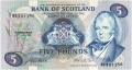 Bank Of Scotland 5 Pound Notes 5 Pounds, 29. 2.1988